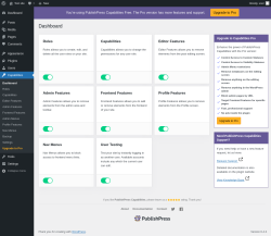 Page screenshot: Capabilities &rarr; Dashboard