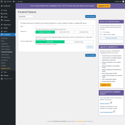 Page screenshot: Capabilities &rarr; Frontend Features