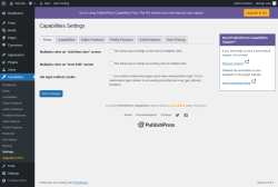 Page screenshot: Capabilities → Settings