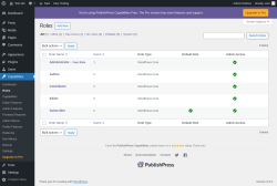 Page screenshot: Capabilities → Roles