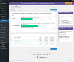 Page screenshot: Capabilities → Frontend Features