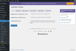 Page screenshot: Capabilities → Settings