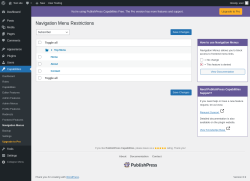 Page screenshot: Capabilities &rarr; Navigation Menus