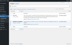 Page screenshot: Plugins &lsaquo; Test site &mdash; WordPress