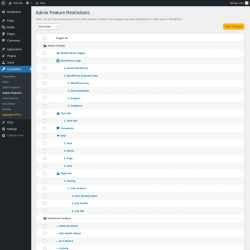 Page screenshot: Capabilities &rarr; Admin Features