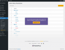Page screenshot: Capabilities &rarr; Admin Menus