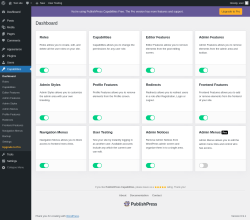 Page screenshot: Capabilities &rarr; Dashboard