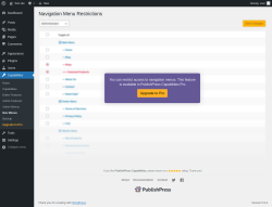 Page screenshot: Capabilities &rarr; Nav Menus