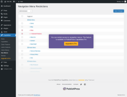 Page screenshot: Capabilities &rarr; Nav Menus