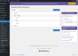 Page screenshot: Capabilities &rarr; Navigation Menus