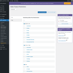 Page screenshot: Capabilities &rarr; Editor Features