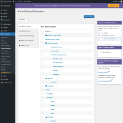 Page screenshot: Capabilities &rarr; Admin Features