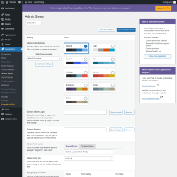Page screenshot: Capabilities &rarr; Admin Styles