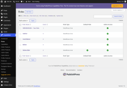 Page screenshot: Capabilities &rarr; Roles