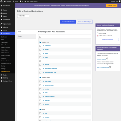 Page screenshot: Capabilities &rarr; Editor Features