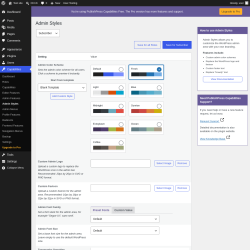 Page screenshot: Capabilities &rarr; Admin Styles
