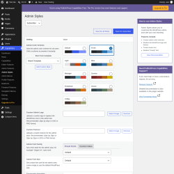 Page screenshot: Capabilities &rarr; Admin Styles