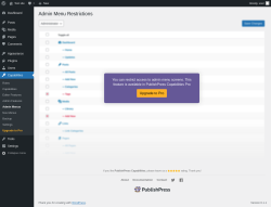 Page screenshot: Capabilities &rarr; Admin Menus