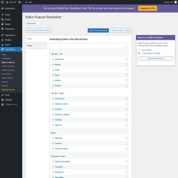 Page screenshot: Capabilities &rarr; Editor Features