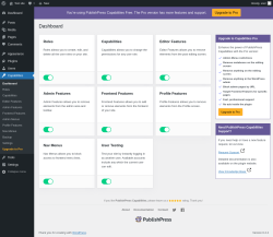 Page screenshot: Capabilities &rarr; Dashboard