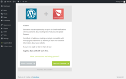 Page screenshot: Captcha Setup ‹ Test site — WordPress