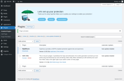 Page screenshot: Plugins ‹ Test site — WordPress