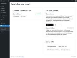 Page screenshot: Carbon Plugins