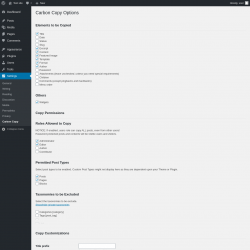 Page screenshot: Settings &rarr; Carbon Copy