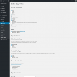 Page screenshot: Settings &rarr; Carbon Copy