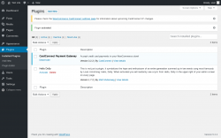 Page screenshot: Plugins ‹ Test site — WordPress