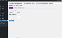 Page screenshot: CarDealerPress → Theme Settings