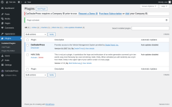 Page screenshot: Plugins ‹ Test site — WordPress