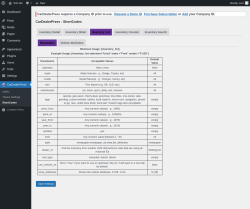 Page screenshot: CarDealerPress → ShortCodes → Inventory List