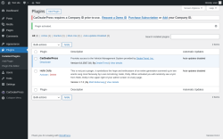 Page screenshot: Plugins ‹ Test site — WordPress