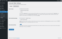Page screenshot: Carousel Slider → Settings