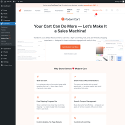Page screenshot: CartFlows → Modern CartNew