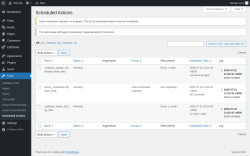 Page screenshot: Tools → Scheduled Actions