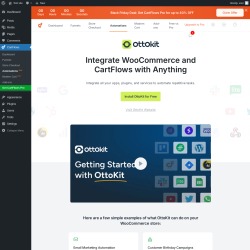 Page screenshot: CartFlows → AutomationsNew
