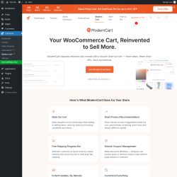 Page screenshot: CartFlows → Modern CartNew