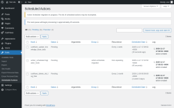 Page screenshot: Tools → Scheduled Actions