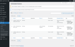 Page screenshot: Tools &rarr; Scheduled Actions