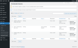 Page screenshot: Tools &rarr; Scheduled Actions