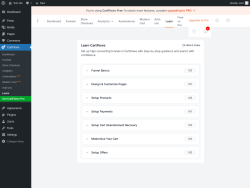 Page screenshot: CartFlows &rarr; Learn