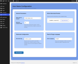 Page screenshot: User Name