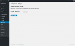 Page screenshot: Settings &rarr; Categories Images