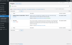 Page screenshot: Plugins &lsaquo; Test site &mdash; WordPress