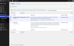 Page screenshot: Plugins &lsaquo; Test site &mdash; WordPress