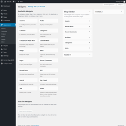 Page screenshot: Widgets &lsaquo; Test site &mdash; WordPress