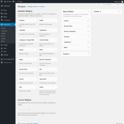 Page screenshot: Widgets &lsaquo; Test site &mdash; WordPress