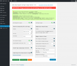 Page screenshot: Page Category WUD &lsaquo; Test site &mdash; WordPress